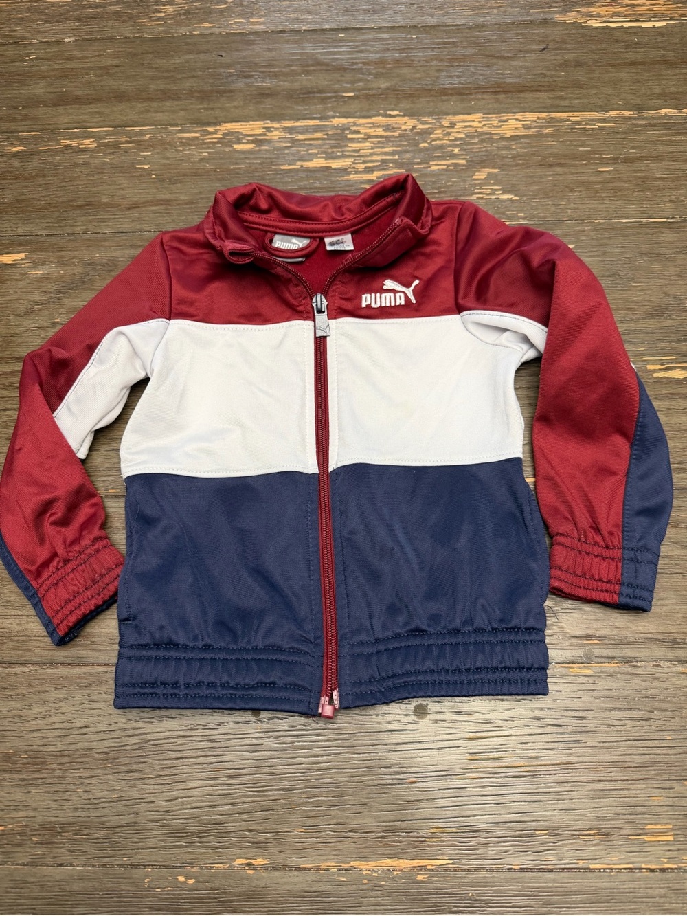 Puma Burgundy Zip-Up Jacket boy kid baby 2T